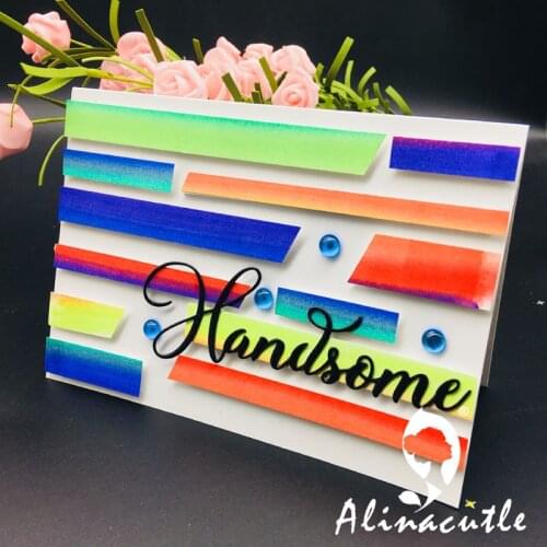 DIE CUT METAL CUTTING DIES cut handsome letters Alinacraft Scrapbook paper craft album card punch knife art cutter die