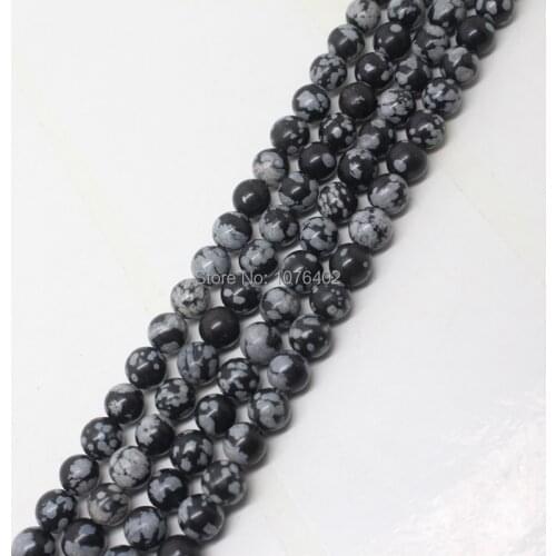Mini. order is $7! Wholesale 62pcs! 6mm Natural Snowflake Jaspers Round Loose Beads