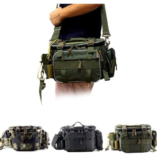 Multifunctional Waterproof Fishing Bag Outdoor Sports Waist Pack Fishing Lures Gear Storage Bag Single Crossbody Bags