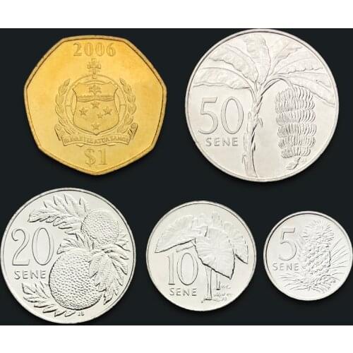 Samoa 5 Coins Set Genuine Original Coins 100% Real Issuing Collection Coins Unc