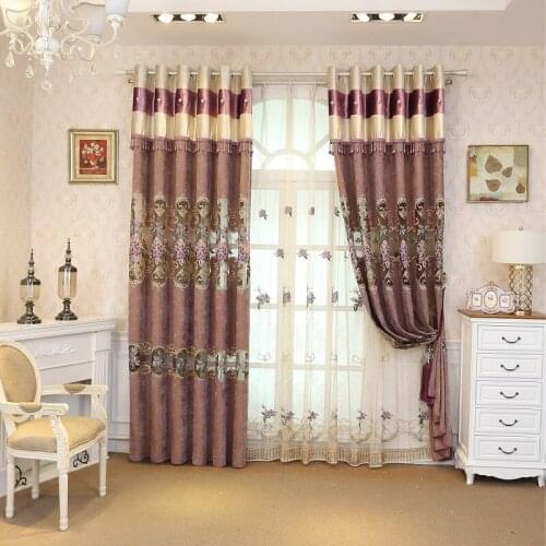 2021 New High-end Classic Hollow Pattern Jacquard Embroidery Curtains for Living Room Bedroom Dining Room