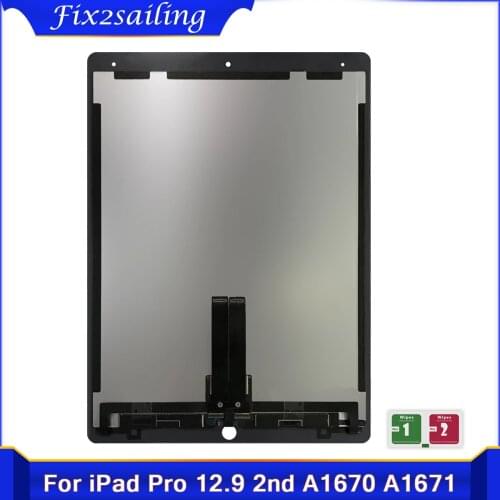 NEW 12.9'' LCD For iPad Pro 12.9 2nd A1671 A1670 LCD Display Touch Screen Digitizer Panel Assembly With Board/ No Board 2017