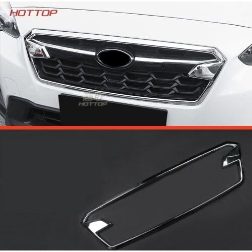 Front Middle Grille Grill Cover Trim Frame Decoration For Subaru Crosstrek XV Impreza Hatchback 2018 ABS Exterior car styling
