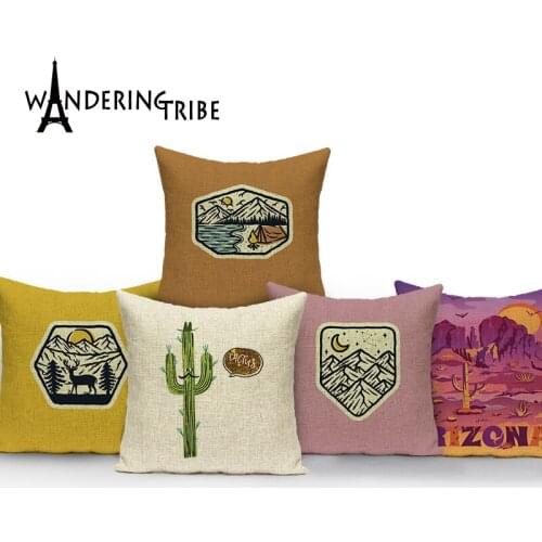 Tropical Jungle Cushion Cover Alpaca Pillow Case Plant Decorative Pillowcase Pillows Cushion Covers Farmhouse Living Room Pillow