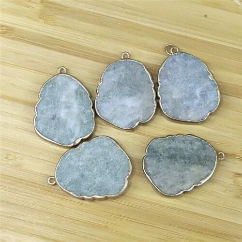2021 Natural StoneWater Droplets Pendant for Diy Jewelry Making Necklace Men Women 5pcs Designer Charms Druzy Connector