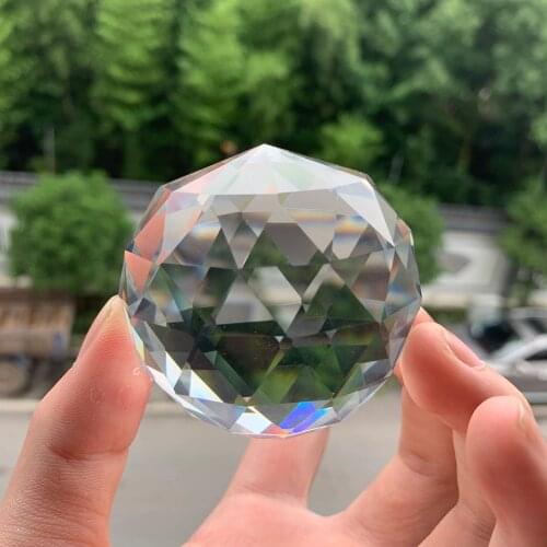 60mm Suncatcher Glass Art Crystal Ball Faceted Prism Crystal Chandelier Paperweight Centerpiece Photo Home Decoration
