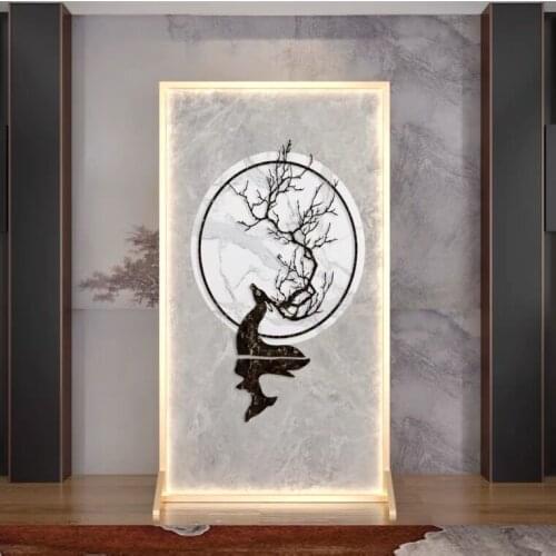 Light luxury stainless steel screen Art screen Living room dining room entrance partition decoration SUS 304