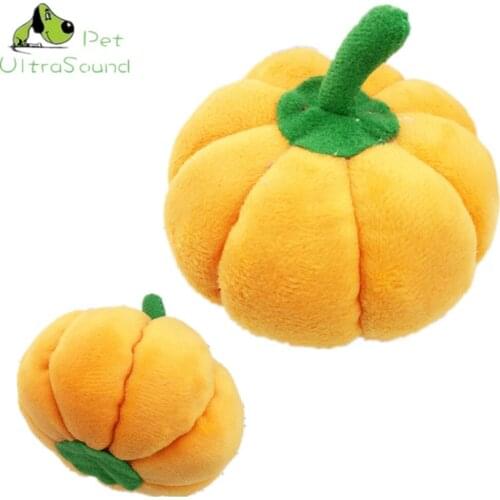 ULTRASOUND PET Dog Pumpkin Shape Toys Pet Puppy Chew Squeaker Squeaky Plush Sound Orange Toys Fashion New Designs New Arrival