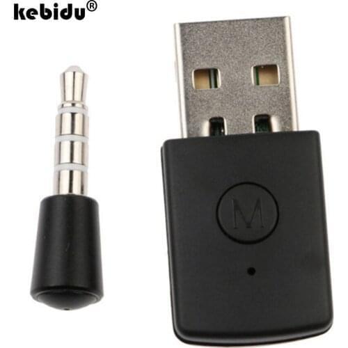Kebidu Bluetooth 4.0 3.5mm USB Dongle USB Adapter for PS4 Stable Performance Bluetooth Earphone