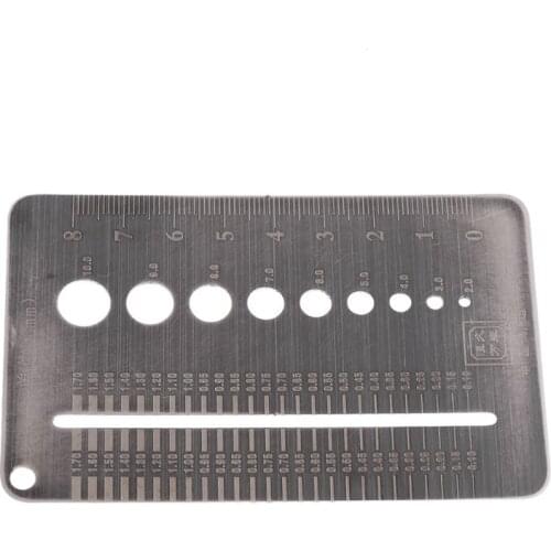 0.1-10mm Screw Gauge Plate Diameter Measuring Gauge Stainless Steel Drill Bit Bolt Wire Gauge