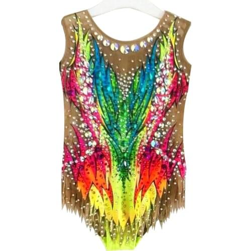 LIUHUO Womens Girls' Adult Kid Performance Ballet Rhythmic Gymnastics Competition Leotard Ice Figure Skating Dress Dance child