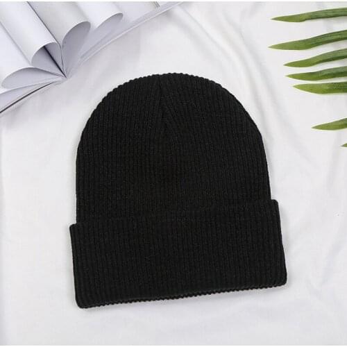 Winter Knit Wool Beanies for Childr Warm Ski Cap Hats Small Solid Color Slouchy Bonnet Slouchy Skullies Beanie Korean Streetwear