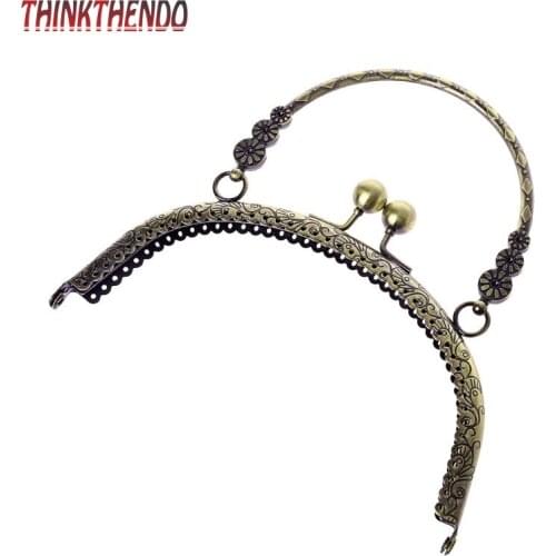 1pc Metal Frame Kiss Clasp Lock Handle Arch For DIY Purse Bag DIY Craft 16.5cm F3MD