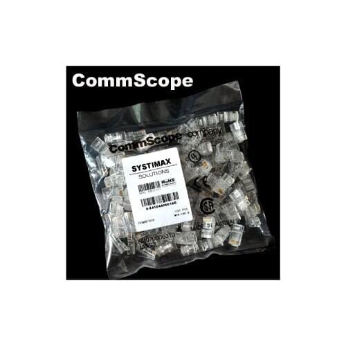 100pcs Super Quality RJ45 RJ-45 Ethernet Network crystal head original Commscope 8 pin Connector Plug CAT5 CAT6 Modular