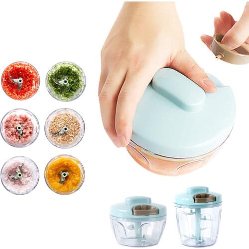 500ML/900ML Kitchen Manual Meat Slicer Hand-power Food Chopper Mincer Mixer Blender to Chop Meat Fruit Vegetable Nuts Shredders