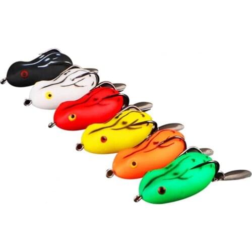 80% Hot Sale 6 Pcs/Set Soft Frog Lures Simulation Frog Fishing Lure Frog Fish Fishing Bait Soft Lure with Hook Fishing Bait