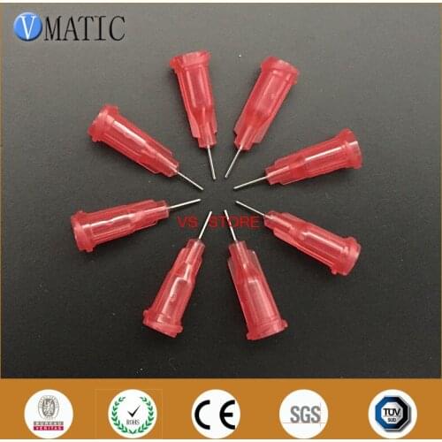 Free Shipping 100Pcs 25G 0.25'' Stainless Steel Glue Dispensing Needle Tip Liquid Dispenser Syringe Needles 1/4 Inch