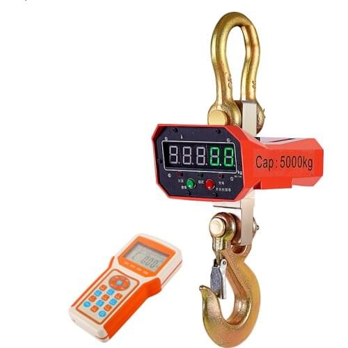 5T/5000kg OCS digital lifting scale red or green display aluminum shell wireless remote control Industrial weighing crane Scale