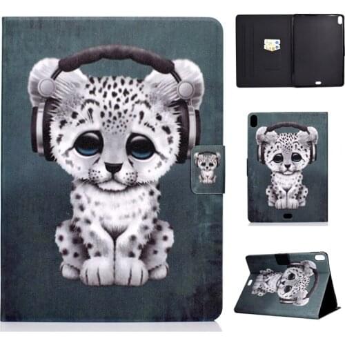 For ipad pro 11inch 2018 Case Cartoon pu Leather wallet Smart Cover for ipad pro 11"2018 Tablet cover Stand Shell child