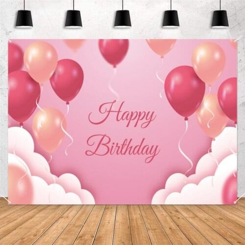 Happy Birthday Party Background Party Banner Birthday Decoration Photography Backdrop Birthday Party Supplies for Girls Kids