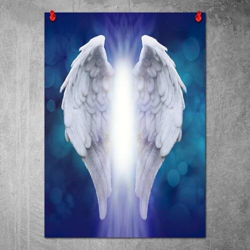 Background with Angel Wings Art Painting Poster and Prints Canvas Wall Pictures for Living Room Home Decor No Frame