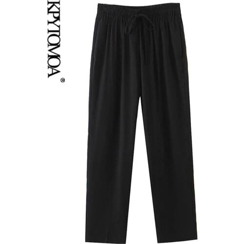 KPYTOMOA Women's Trousers Harem Pants