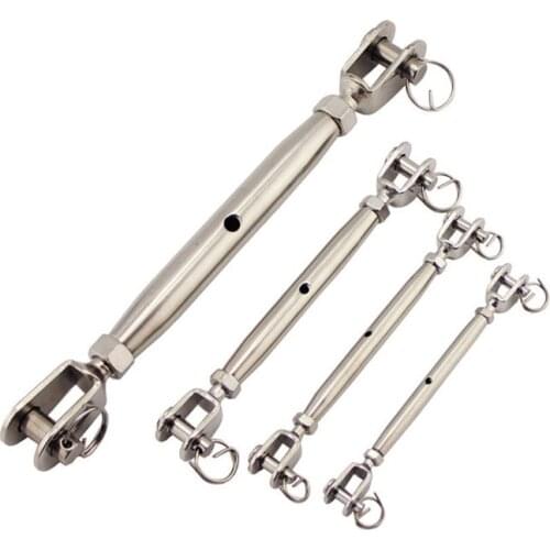 M5 M6 M8 M10 M12 M16 Stainless Steel 304 Stainless Steel Marine Sailboat Rigging Screw Closed Body Jaw/Jaw Turnbuckle
