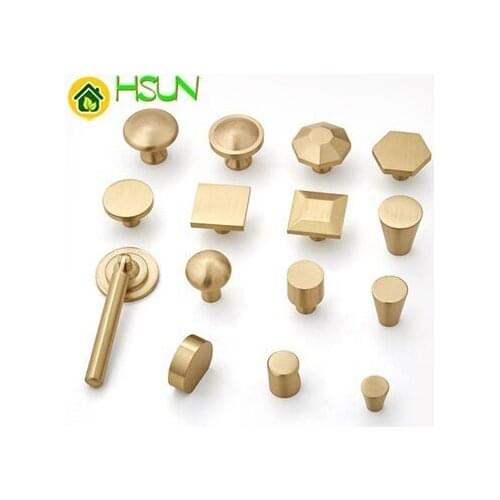 Copper Northern Europe Golden Foramina Singulare Modern Concise Cupboard New Chinese Style Brass Shoe Wardrobe Door Handle