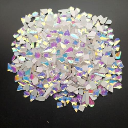 Mocha White Mix Shapes Nail Rhinestones 1440pcs Flat Glass Colorful Shaped Stones Gem For DIY Nails Art Decoration