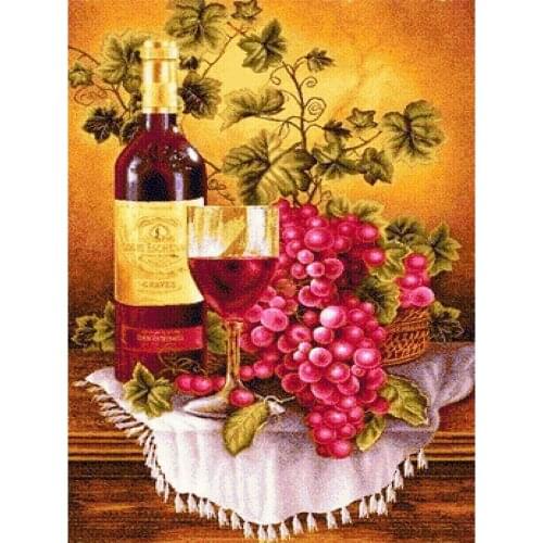 Fruit Kitchen DIY Embroidery 11CT Cross Stitch Kits Needlework Craft Set Cotton Thread Printed Canvas Home Dropshipping