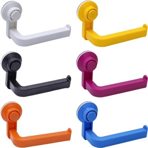 Toilet Paper Holder Wall-Mounted Suction Cup Toilet Paper Roll Holder for Bathroom Washroom Kitchen Stick On Walll Retailsale