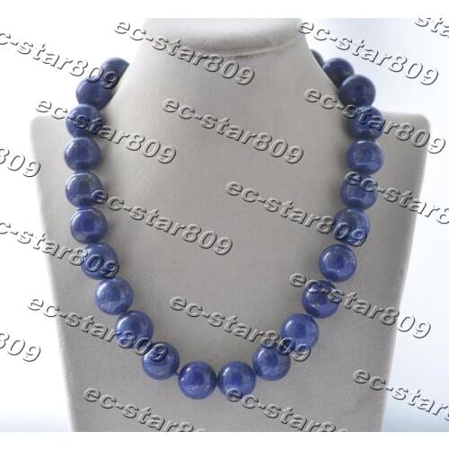 Z11233 17"-50“ 8mm-16mm Round Blue Lapis Lazuli Bead Necklace Woman Fashion Jewelry