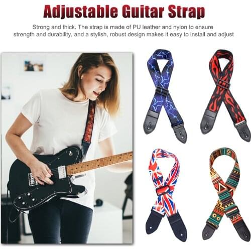 Ukulele Hanging Neck Music Instrument Belt Hot Sale Music Instrument Straps Adjustable Leather Guitar Sling Strap