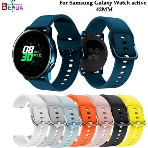 Silicone Original sport watch band For Galaxy watch active smart watch strap For Samsung Galaxy 42mm watch Replacement New strap