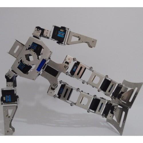 80% Assembled Humanoid Biped Robot17 DOF Fighter With Waist Finger DIY Robotic Model Remote Control Toy Teaching Project