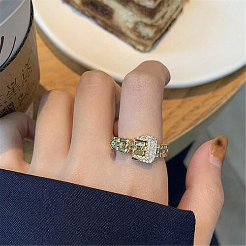Luxury Square Big Zircon Ring Women Jewelry Vintage Rhinestone Rings Wedding Promise Ring Female Ladies Adjustable Ring 2021 Hot