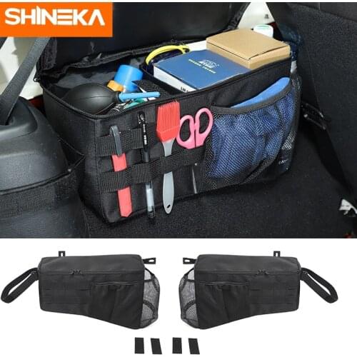 SHINEKA Stowing Tidying Trunk Storage Bag for Jeep Wrangler 2007+ 4 Doors Trunk Side Storage Bag Organizer For Jeep Wrangler JK