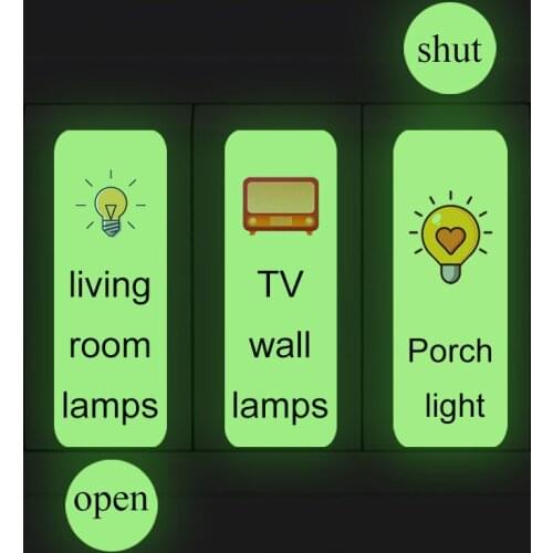 Luminous Light Switch Paste Logo Paste Self Adhesive Wall Paste Indoor Creative Wall Paste Pvc