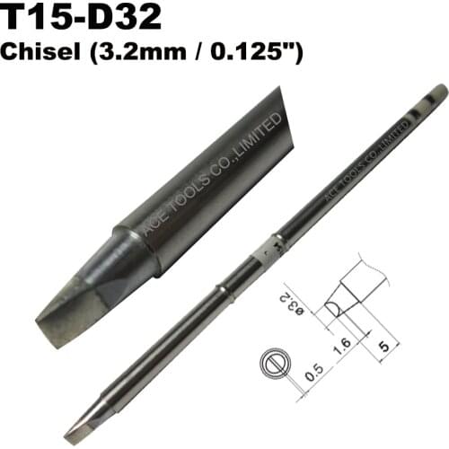 T15-D32 Screwdriver 3.2mm Soldering Tip for HAKKO FX-951 FX-950 FX-952 FX-9501 FM-2028 FM2027 Handle Iron Pencil Bit Replacement