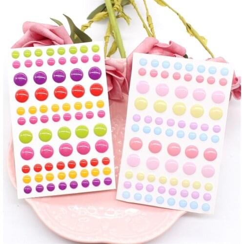 YPP CRAFT 2pcs/set Sugar Sprinkles Self- adhesive Enamel Dots Resin Sticker for Scrapbooking/ DIY Crafts/ Card Making Decoration