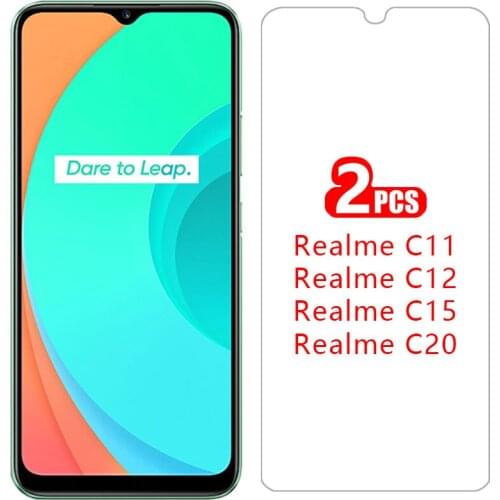 Tempered glass screen protector for realme c15 c11 c20 c12 case cover coque on realmi c 15 11 20 12 15c 11c 20c 12c realmec15