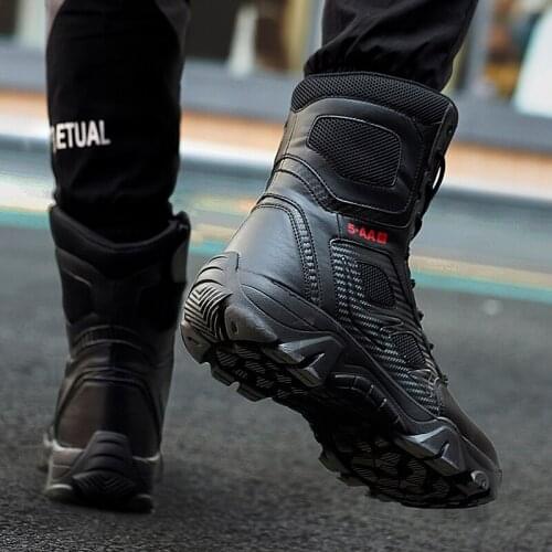 Safety Work Shoe Tenis De Bota Para Hombre Mens Winter Sneakers Safety Shoes For Men Shoe Boots Mens Casual Fashion Leather