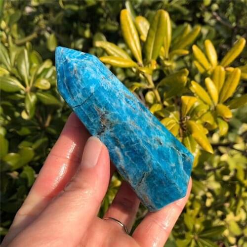 13cm Natural crystal apatite quartz stone rod point healing 1pc