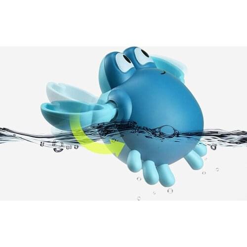 2PCs Small Crab Swimming Water Bath Toys Wind-up Spring Childrens Bath Comfort Inertia