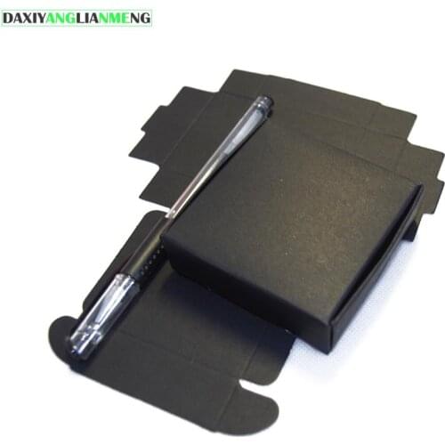 20pcs/lot 9.5x9.5x3cm Black Paper Wedding Gift Packaging Box For Candy Jewelry Handmade Soap Bakery Cake Cookie Chocolate Box