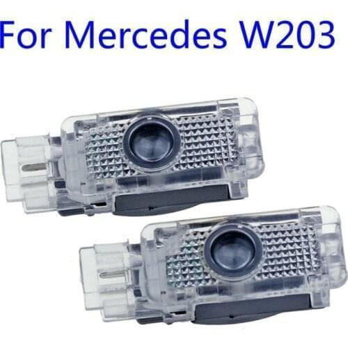 2X For Mercedes Benz W203 C Class AMG 2001-2007 SLK CLK SLR R171 R199 W209 W240 Led Car Door Light Logo Projector Welcome Light