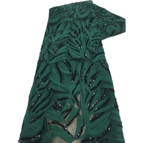 2021 Fashion African Sequins Mesh Lace Fabric 2021 Top Quality Milk Silk Lace Material French Tulle Lace For Wedding Party Dress