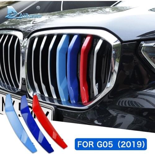 Airspeed 3D M Styling for BMW X5 G05 Accessories 2019 ABS Car Front Grille Cover Trim Grill Motorsport Strip Decoration Stickers
