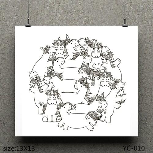 AZSG Unicorn/Fairy Unicorn Clear Stamps For Scrapbooking DIY Clip Art /Card Making Decoration Stamps Crafts