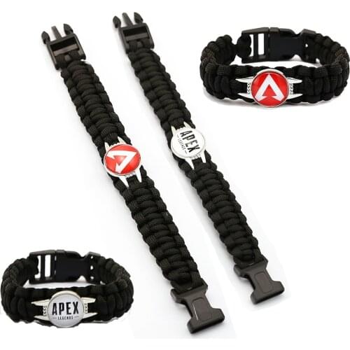 Game Apex Legends Bracelet Logo Black Rope Wrist Chain Wristlet Bangle Wristband For Women Men Cosplay Pendant Accessories